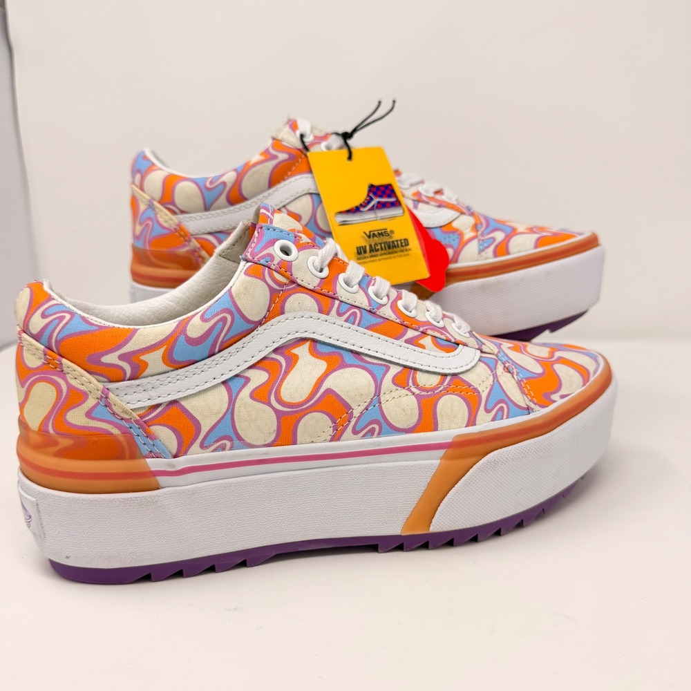 Vans Platform Old Skool Sneakers in Orange, Purple, Pink - Picture 8 of 16